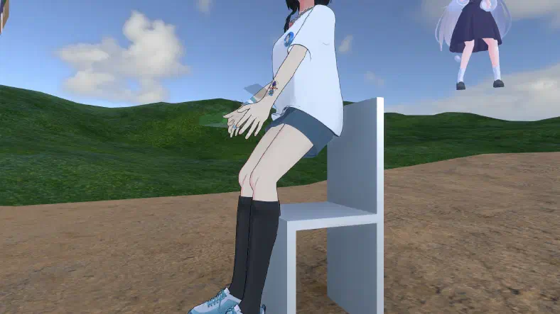 椅子に座ると浮いている状態