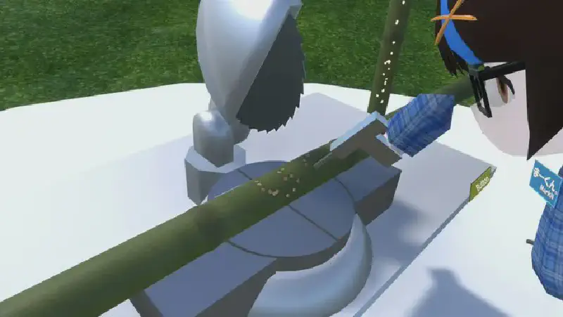 竹に穴を開けるアイテムを作った「竹あかり」