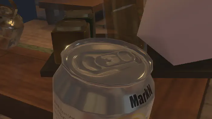 タブを開ける様子