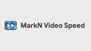 Chrome拡張「MarkN Video Speed」のアイコンと、動画プレイヤー上に「1.50x」のHUDが一瞬だけ表示されているイメージ
